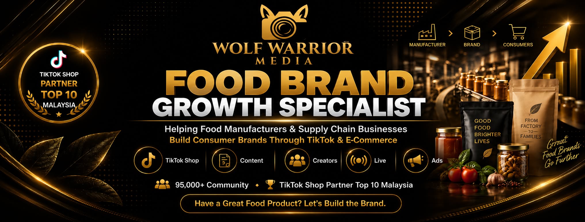 Wolf Warrior Media creator community for TikTok creators, live hosts, review opportunities and affiliate collaborations in Malaysia.